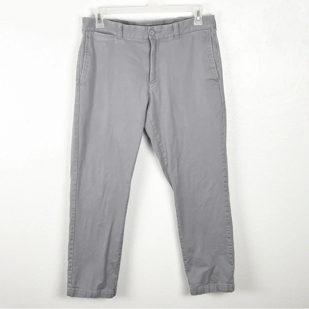 J. CREW Mercantile Flex Light Gray Fleece Lined Pants, Size 33 x 30